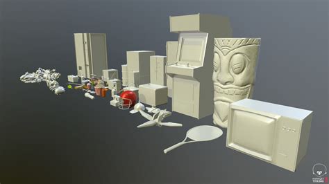 3d Asset Super Scouts 80s Collectables Pack Cgtrader