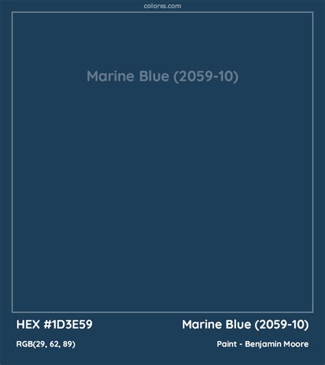 Benjamin Moore Marine Blue 2059 10 Paint Color Codes Similar Paints