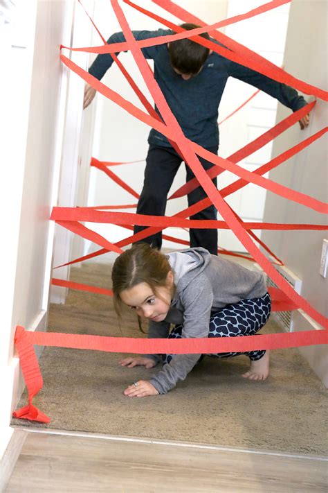 Find some activities you can do at home with them. DIY hallway laser maze {indoor fun for kids} - It's Always ...