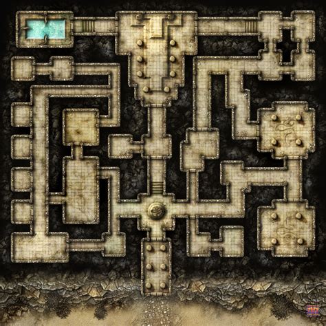 Desert Dungeon Free Battlemap Dungeon Maps Fantasy Map Tabletop Rpg