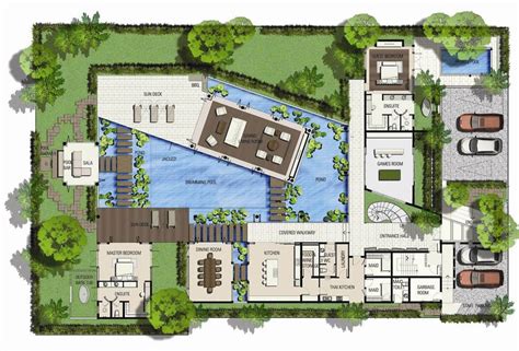 Saisawan Beach Villas Type 2 Ground Floor Plan Villa Plan Resort