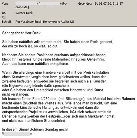 Preisanfrage muster erp crm und vieles mehr 22. Preisdiskussion mit einem Künstler, dem mein Angebot viel ...