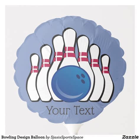 Bowling Design Balloon Zazzle Balloons Custom Balloons Design