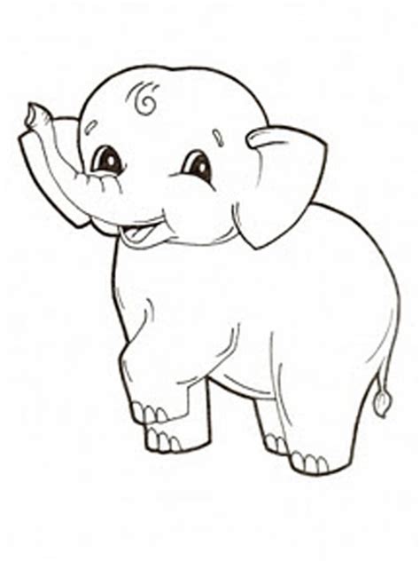 Baby Elephant Coloring Pages Cute Elaphants Coloring Pages For Kids