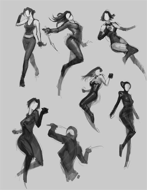 Female Action Poses Action Poses Drawing Dynamic Poses Drawing