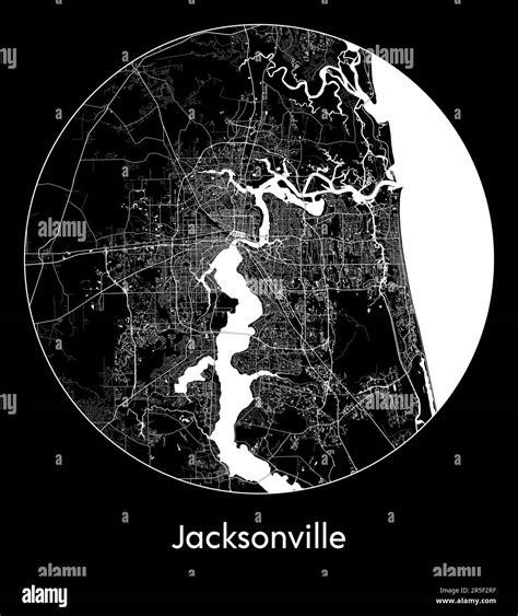 City Map Jacksonville United States North America Vector Illustration