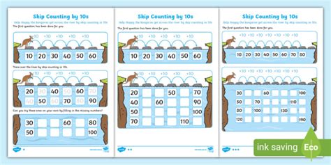 Counting In 10s Worksheet For Foundation To Year Two