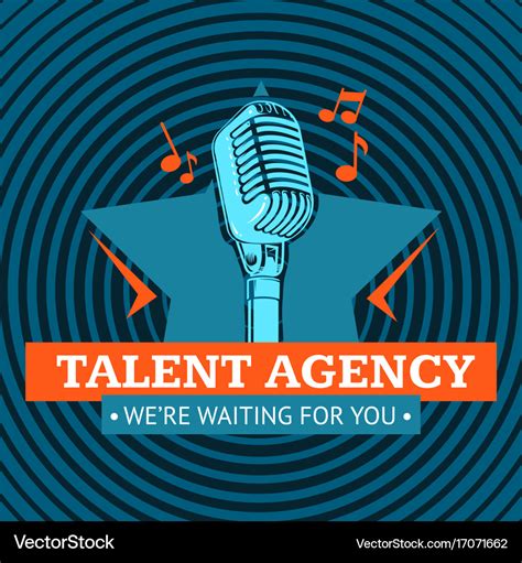 Talent Agency Logo Emblem With Star Royalty Free Vector