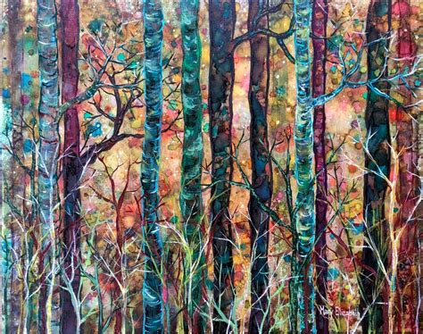 Dream Forest At Dusk Fine Art Print From Mixed Media Etsy