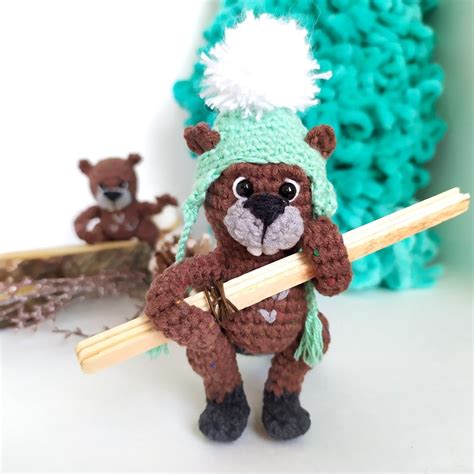 Beaver English Crochet Pattern Amigurumi Toy Animal Pdf Etsy