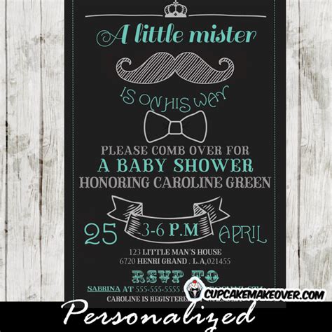 Learn how to get this look with plain. Hipster Teal Mustache and Bow Tie Baby Shower Invitations ...
