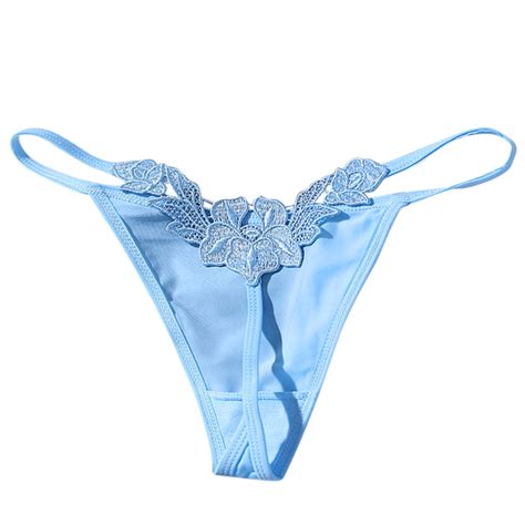 Blue Lingerie For Women Lace Panties Panties High Waist Female