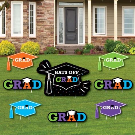 Big Dot Of Happiness Hats Off Grad Outdoor Lawn Decor Graduation