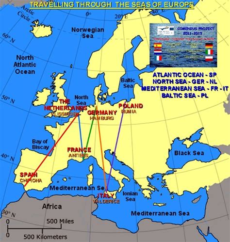Map Of Europe And Seas Map