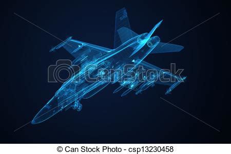 Digital files only, no physical products will be shipped. 3d wire frame sketch of f-18 hornet in xray texture.