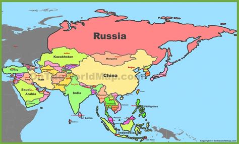 Printable Map Of Asia With Countries And Capitals Printable Maps