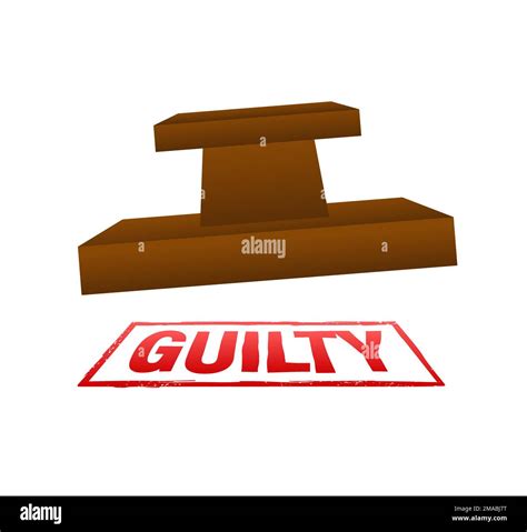 Grunge Rubber Stamp Stamping Guilty Vector Stock Illustration Stock