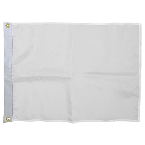 327110 White Nylon Solid Color Golf Flag With Heading And Grommets