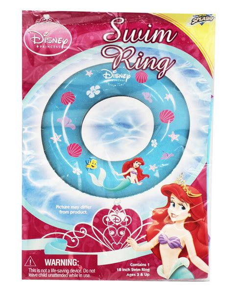 Disney Princess Ariel Blue Colored Inflatable Floating Pool Ring Ships