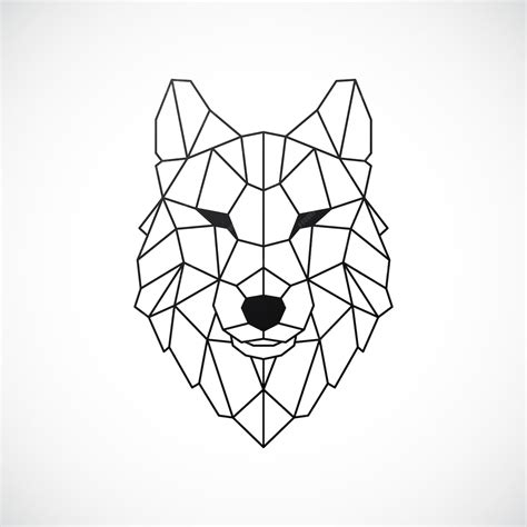 Premium Vector Geometric Wolf Head