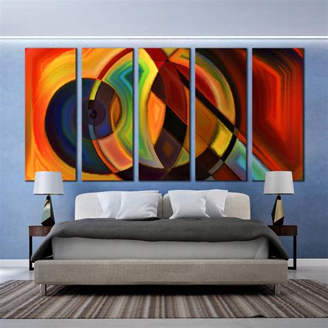 5 Piece Canvas Artwork Abstract Composition Canvas Print Abstract