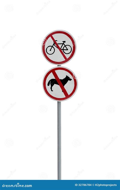 Prohibitory Road Signs Stock Photo 32786784