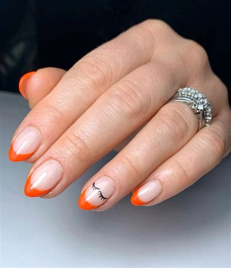 Orange Summer French Tip Nails 20 Designs To Try Out In 2023