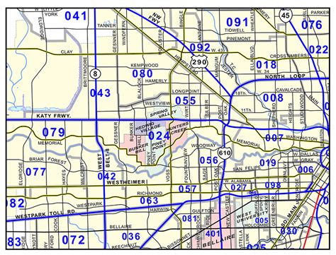 Printable Harris County Zip Code Map United States Map