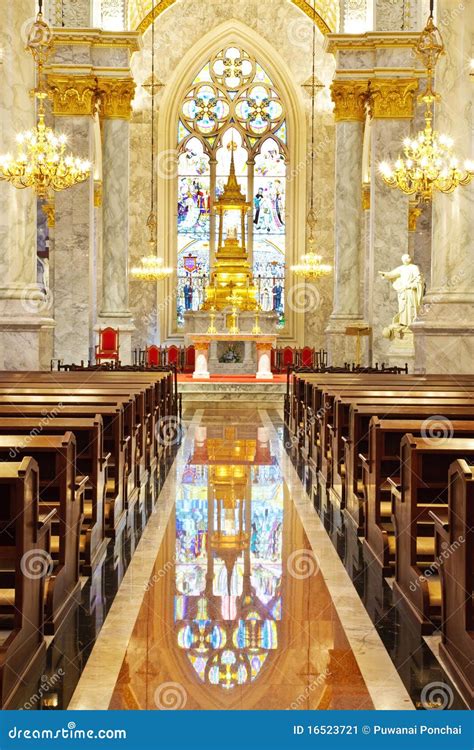 Interior Inside A Catholic Church Stock Image Image 16523721