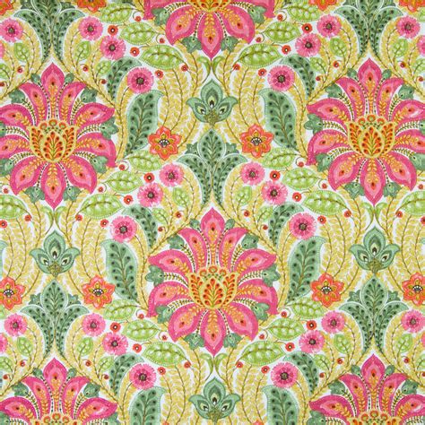 Begonia Pink Pink Floral Print Upholstery Fabric