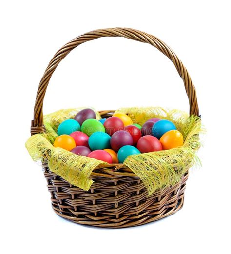 Easter Eggs In Basket Stock Photo Image Of Conceptual 23415496