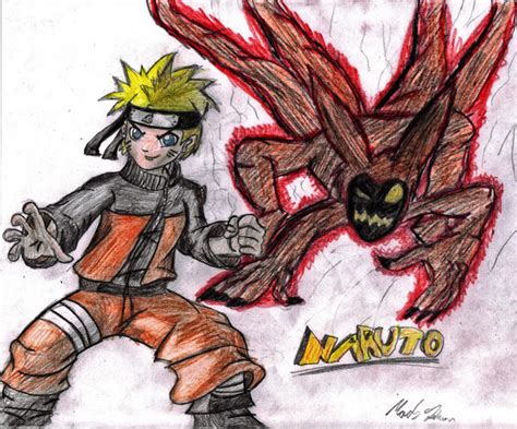 Naruto And 4 Tailed Fox By Madsjohanogaard On Deviantart