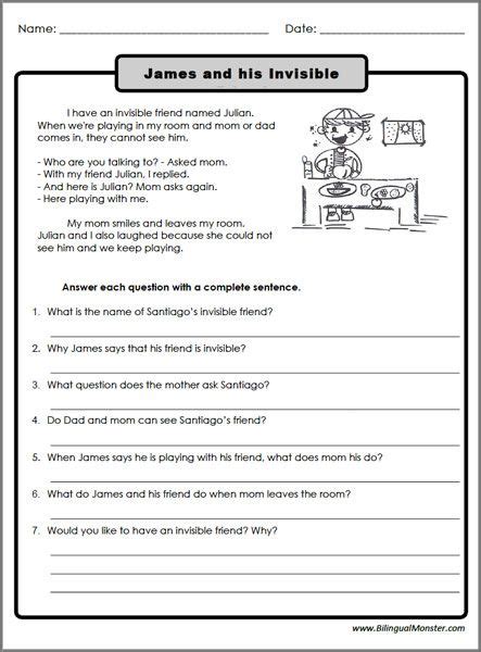 Inference Worksheet For Third Grade
