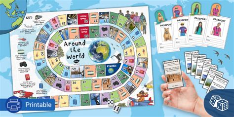 Around The World Geography Trivia Board Game For Ks3 And Ks2