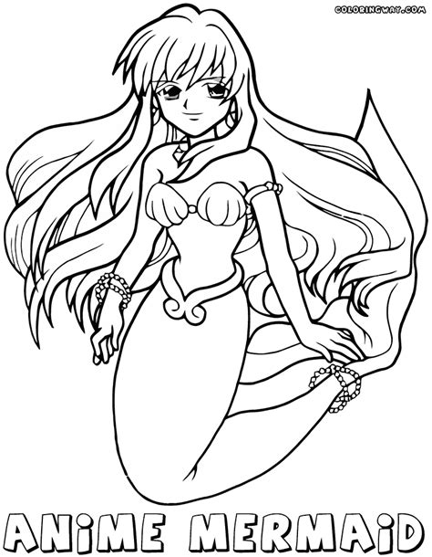 Anime Mermaid Coloring Pages Coloring Pages To Download
