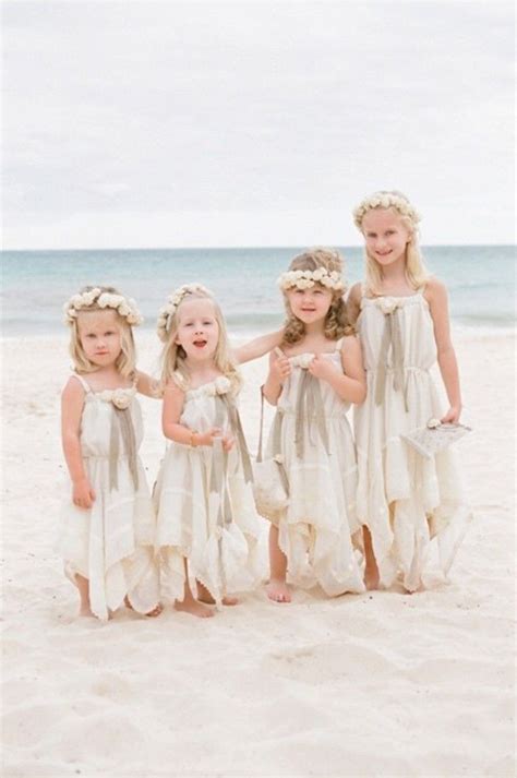 An Adorable Little Gaggle Of Flower Girls For A Beach Wedding Beach