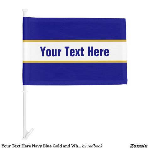 A Blue And Yellow Flag With The Text Your Text Here On It Is Attached
