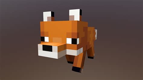 Fox Minecraft Download Free 3d Model By Kuzneciv Kuznecivblender