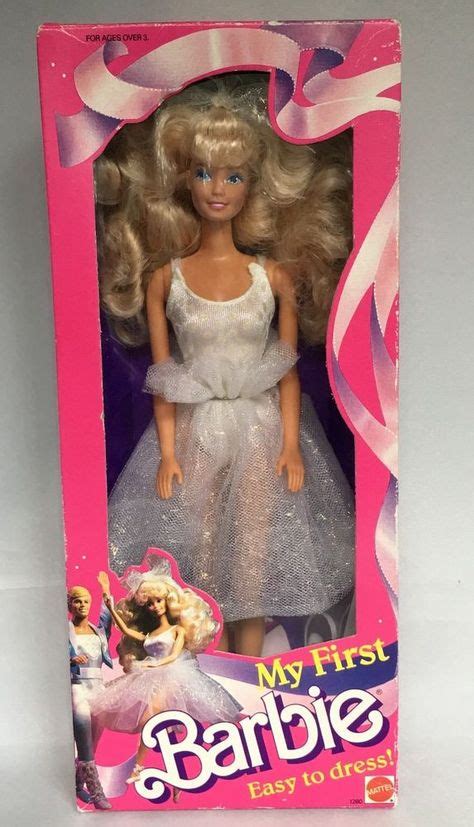 Vtg 1988 My First Barbie Doll Ballerina Sealed Mattel Pink Box White