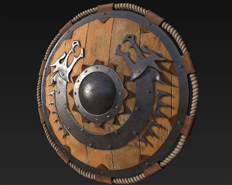 It took me 4 h and lots of fun. Viking shield, vishakha gupta on ArtStation at https://www.artstation.com/artwork/RP18m | Viking ...