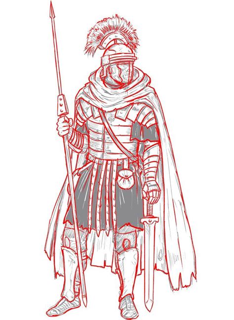 Learn To Draw A Roman Soldier In 7 Easy Steps