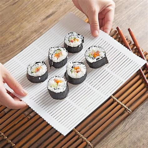 Zk Diy Silikon Sushi Roll Mat Vaskbar Gjenbrukbar Sushi Roll Mold Mat