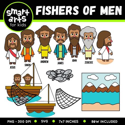 Fishers Of Men Clipart Bible Based Bible Characters Svg Cricut Png Clip