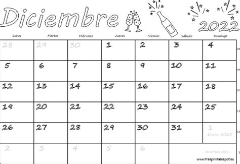 Calendario Diciembre 2022 Para Imprimir Imprimir El Pdf Gratis