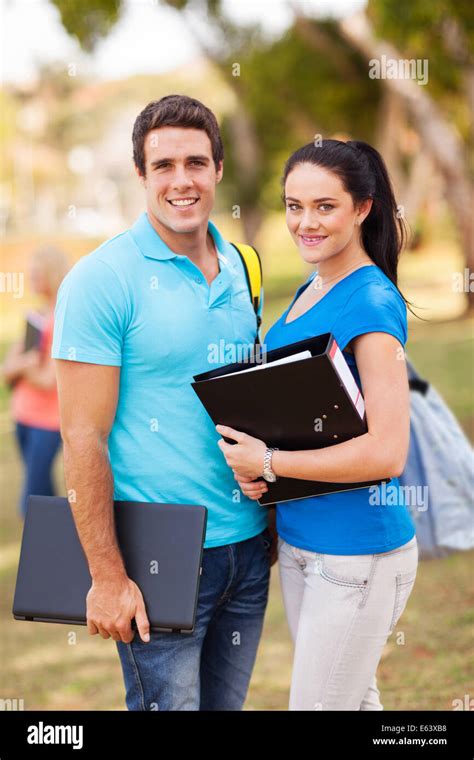 Young College Students On Campus Stock Photo Alamy