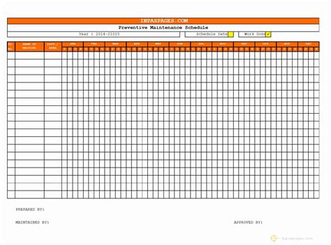 Preventive Maintenance Schedule Template Excel Beautiful 8 Preventive Maintenance Excel Template