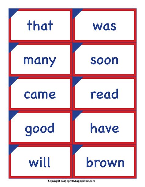 Free printable sight words flash cards. Kindergarten Sight Word Flash Cards - Free Printable - A ...