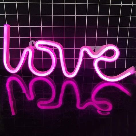Plastic Love Neon Signs Led Neon Light Warm Light For Decoration At Rs