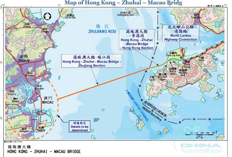 Map Of Hong Kong Zhuhai Macau Bridge