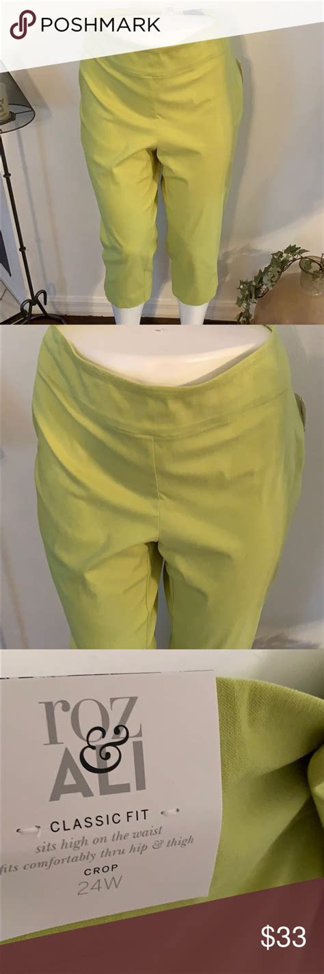 ☘️24w Great Summer Crop Capris Wstretch Pull On Roz And Ali Pants For